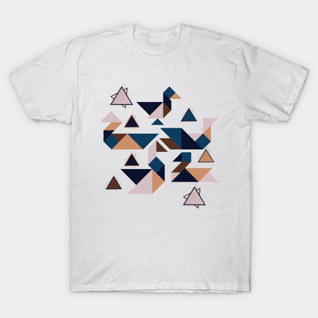 Geometrical Swan T-Shirt by Fj Greetings